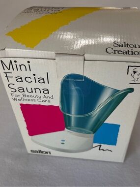 Vintage Salton Mini Facial Sauna Steamer Spa Beauty Wellness Skincare Teal NIB